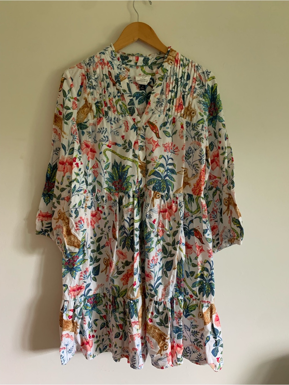 Kelly Louise Judd, Anthropologie, Floral Forest Fable Flannel Sleep Dress, Med